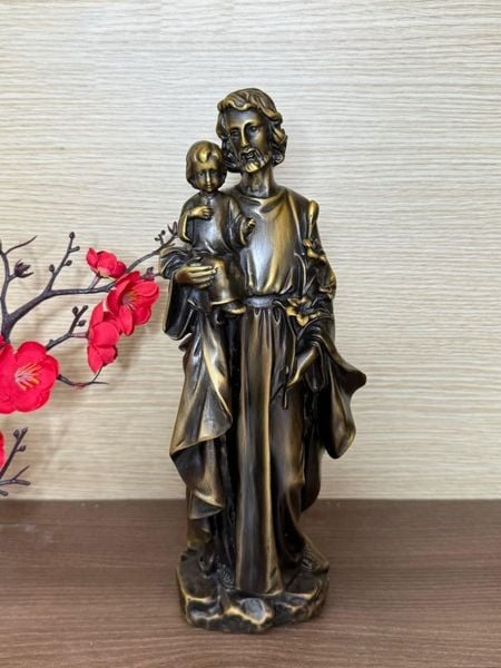 Bronze Jesus with Child Statue, Sacred Religious Sculpture for Home Decoration